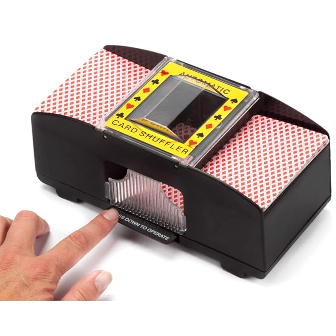Automatic Poker Card Shuffler, Battery Operated Electric Shuffling Machine