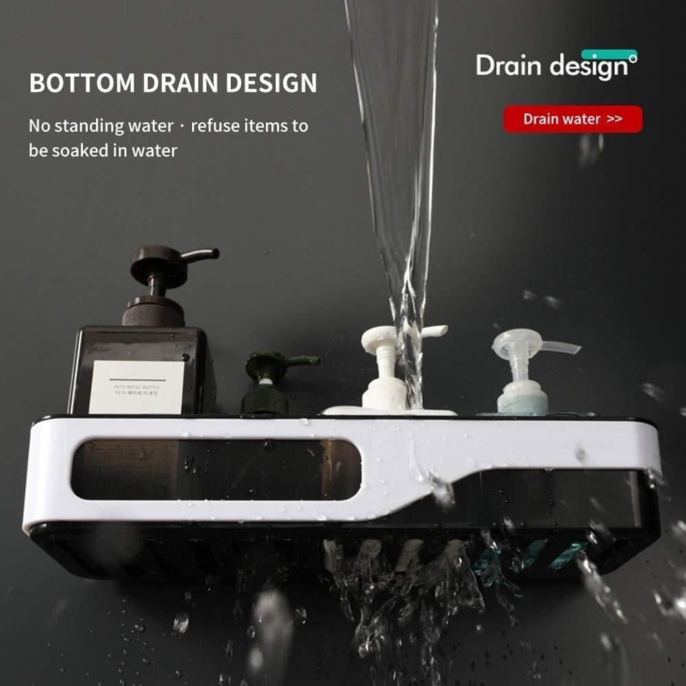 Rack Organizer-Wall Mounted Plastic Shampoo Shower Holder Containers and Supplements for Kitchen Rack